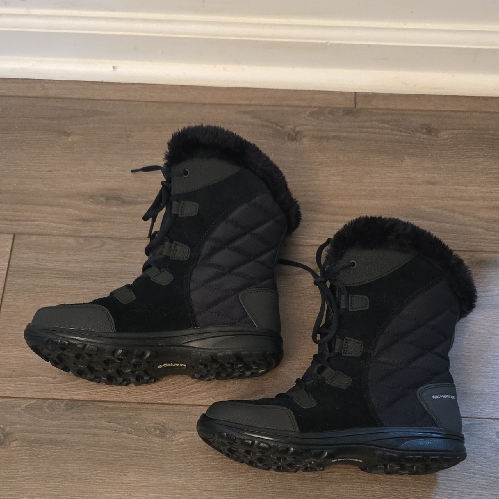 Columbia Ice Maiden Black Quilted Winter Boots